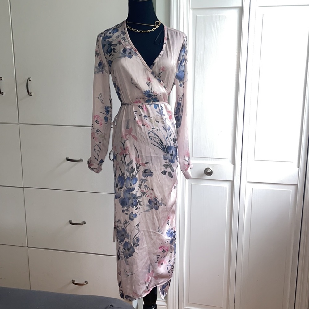 H&M floral cover up kimono robe/ dress